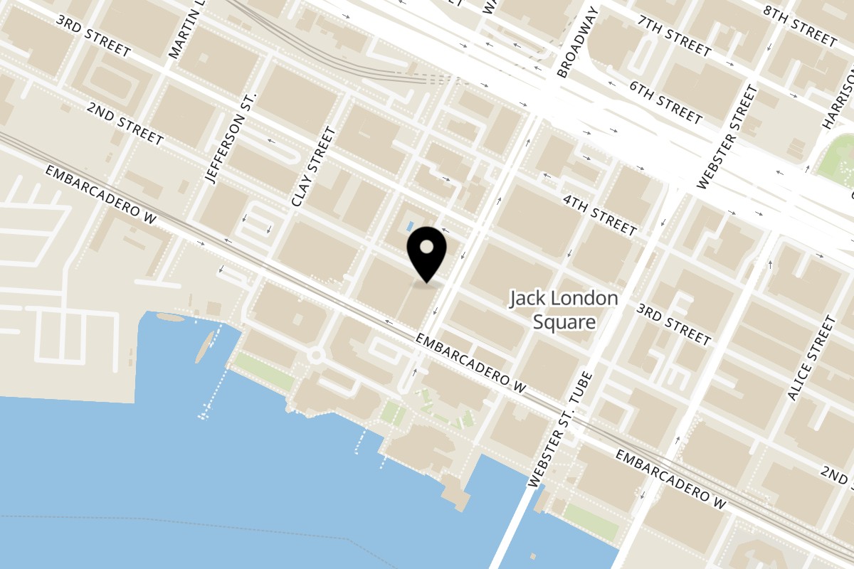 Map showing the location of Cafe Da Fonk on 465 2nd St in Oakland